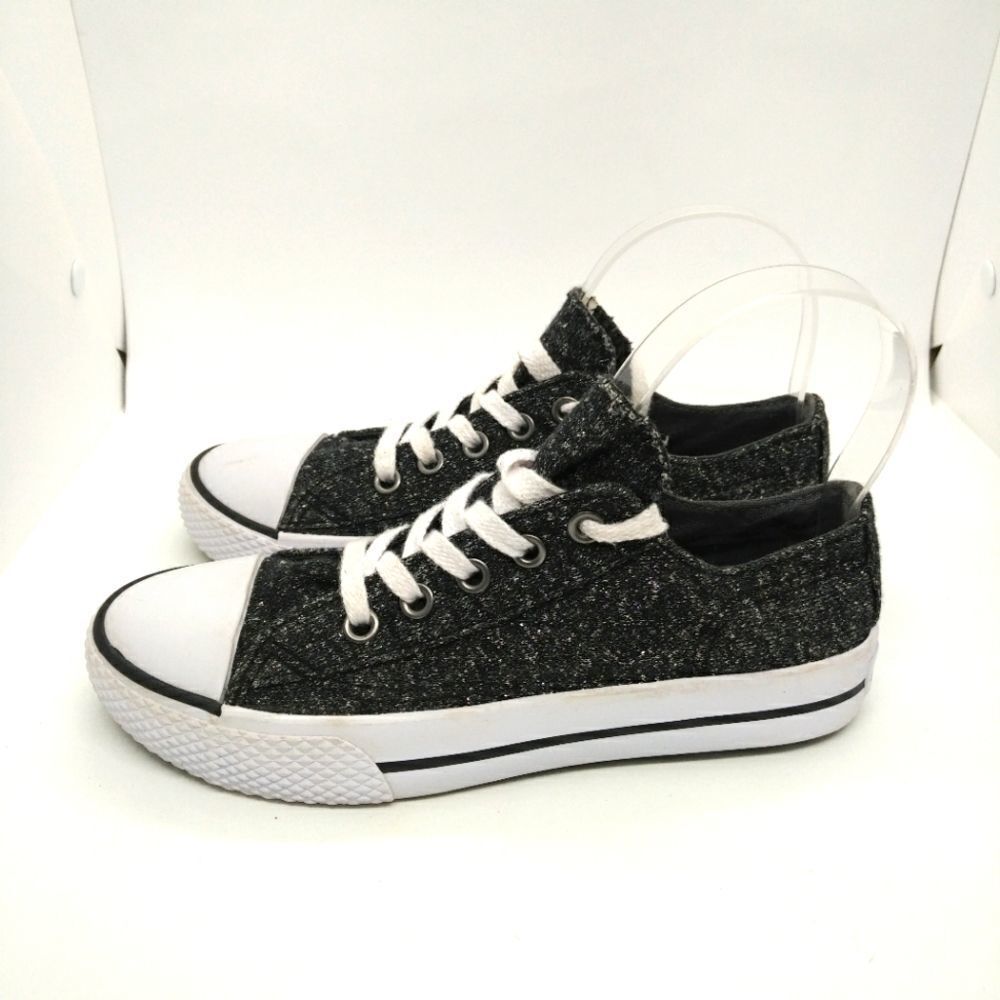 Airwalk Kids Black‎ Metallic Fashion Sneakers Shoes Youth Size 2